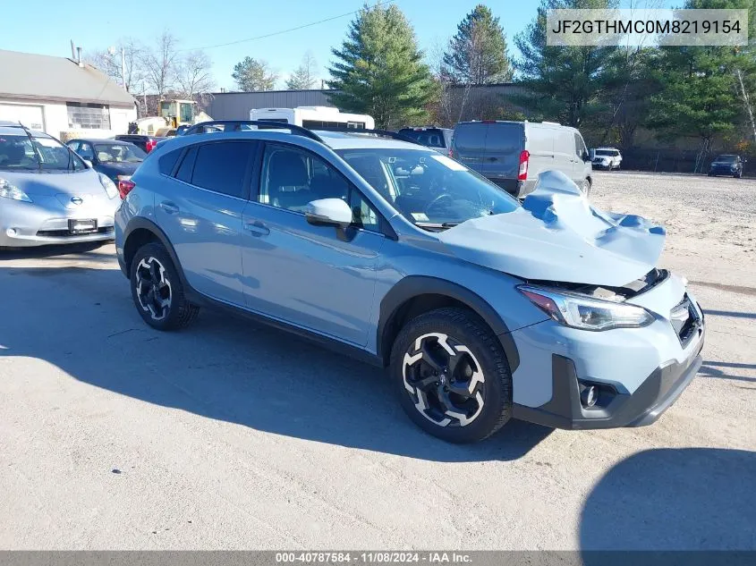 2021 Subaru Crosstrek Limited VIN: JF2GTHMC0M8219154 Lot: 40787584