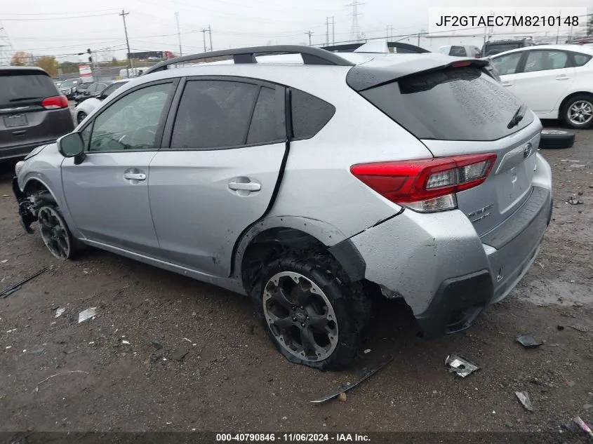 2021 Subaru Crosstrek Premium VIN: JF2GTAEC7M8210148 Lot: 40790846