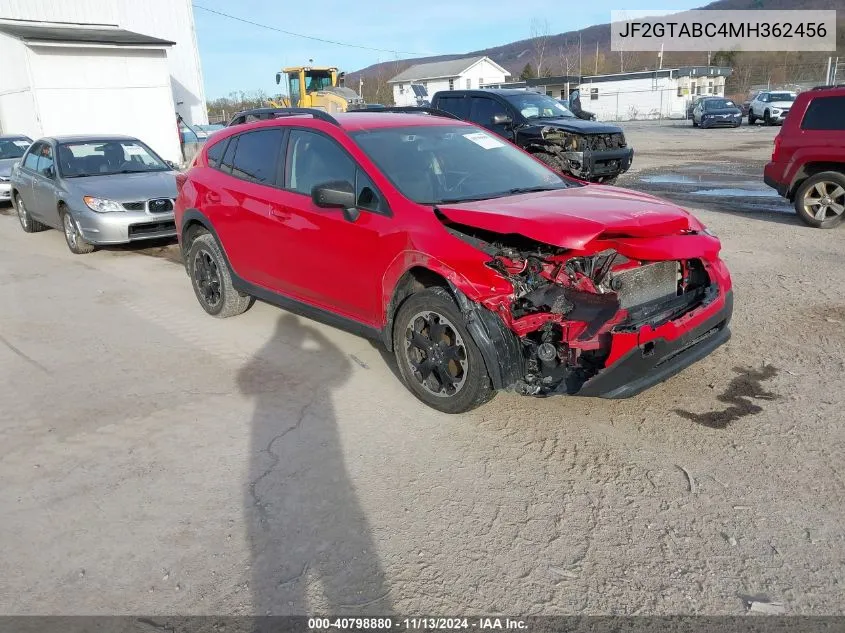 2021 Subaru Crosstrek VIN: JF2GTABC4MH362456 Lot: 40798880