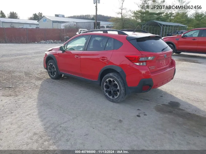 2021 Subaru Crosstrek VIN: JF2GTABC4MH362456 Lot: 40798880