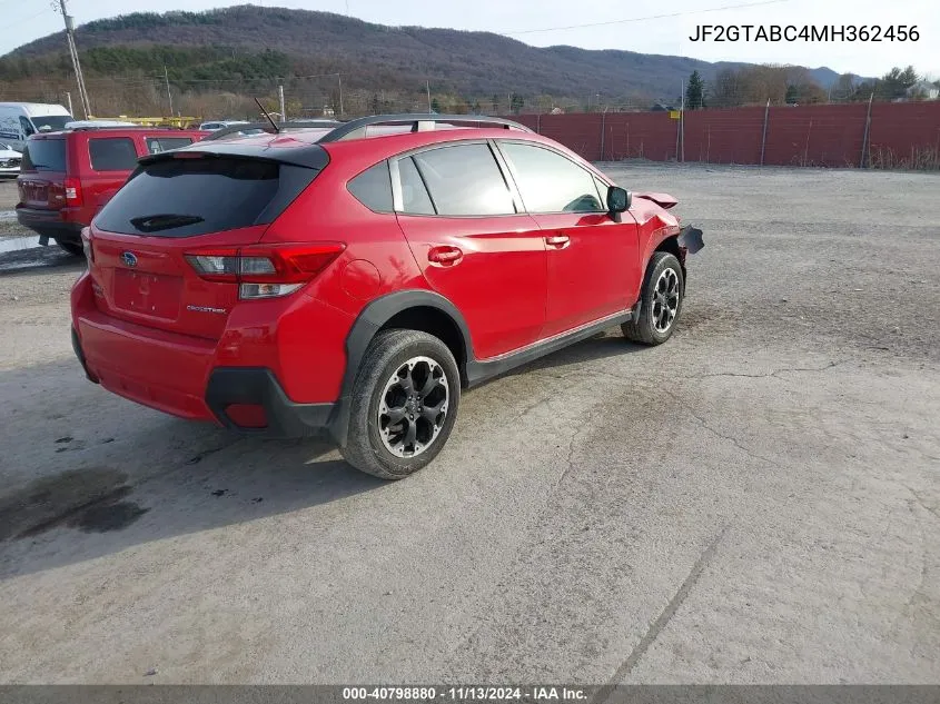 2021 Subaru Crosstrek VIN: JF2GTABC4MH362456 Lot: 40798880