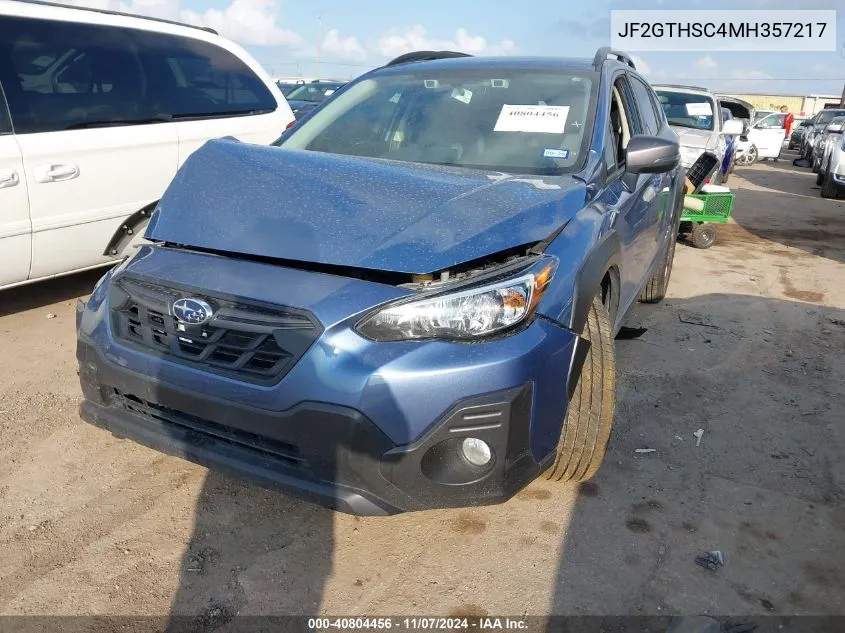 2021 Subaru Crosstrek Sport VIN: JF2GTHSC4MH357217 Lot: 40804456