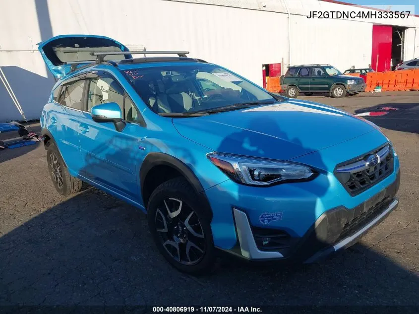 2021 Subaru Crosstrek Hybrid VIN: JF2GTDNC4MH333567 Lot: 40806919