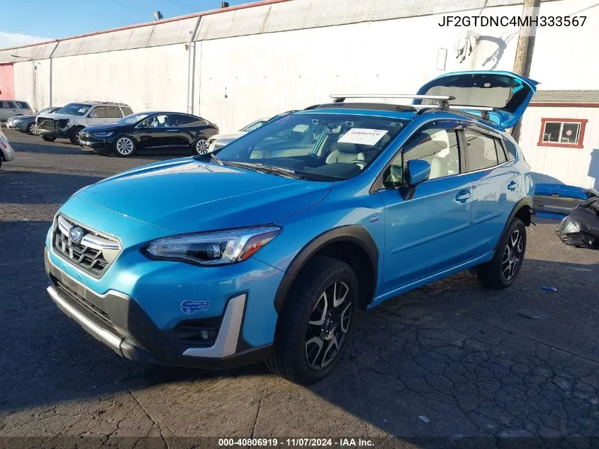 2021 Subaru Crosstrek Hybrid VIN: JF2GTDNC4MH333567 Lot: 40806919