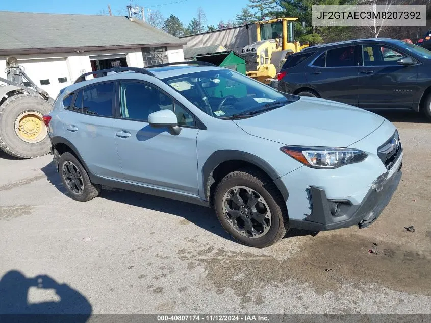 2021 Subaru Crosstrek Premium VIN: JF2GTAEC3M8207392 Lot: 40807174