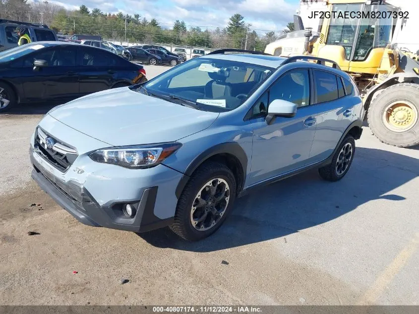 2021 Subaru Crosstrek Premium VIN: JF2GTAEC3M8207392 Lot: 40807174