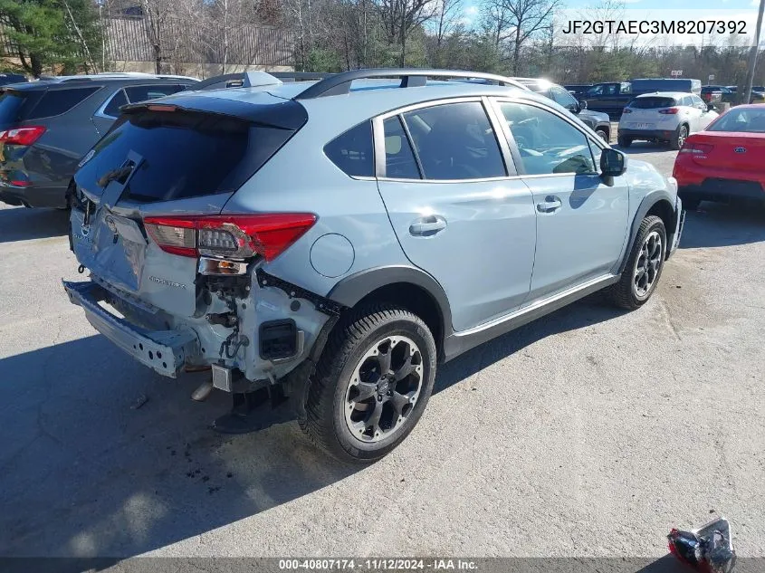 2021 Subaru Crosstrek Premium VIN: JF2GTAEC3M8207392 Lot: 40807174