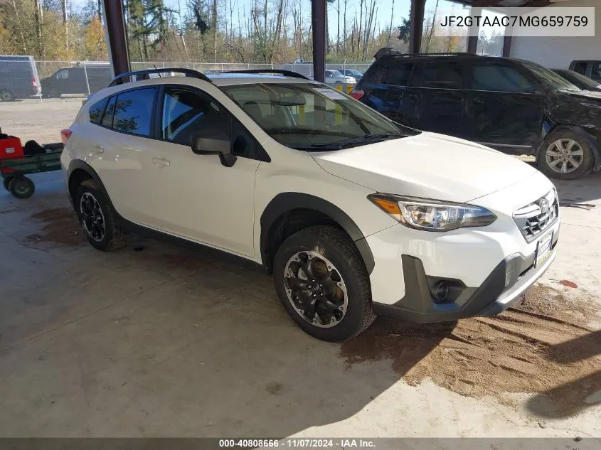 2021 Subaru Crosstrek VIN: JF2GTAAC7MG659759 Lot: 40808666