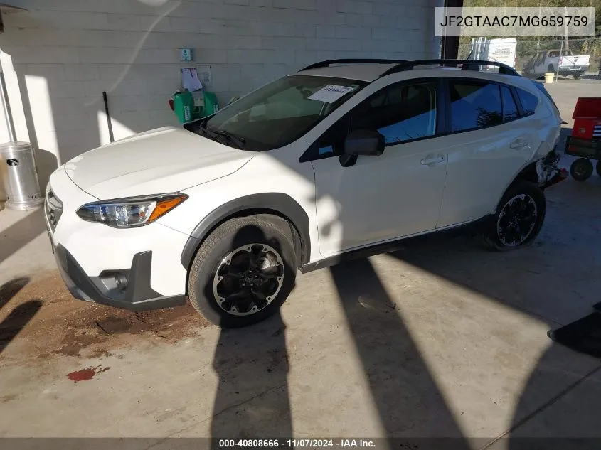 2021 Subaru Crosstrek VIN: JF2GTAAC7MG659759 Lot: 40808666