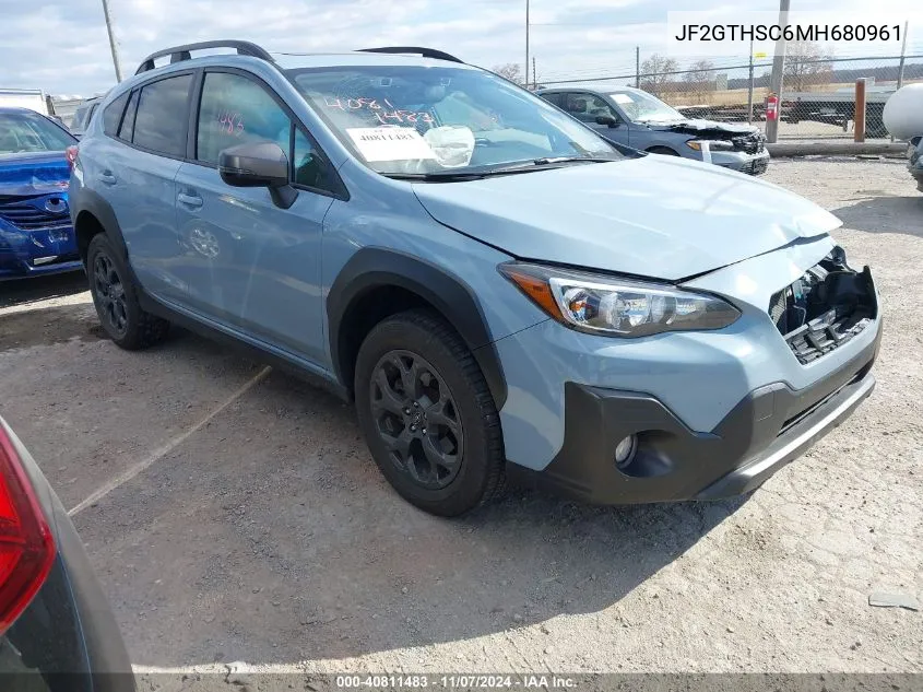 2021 Subaru Crosstrek Sport VIN: JF2GTHSC6MH680961 Lot: 40811483