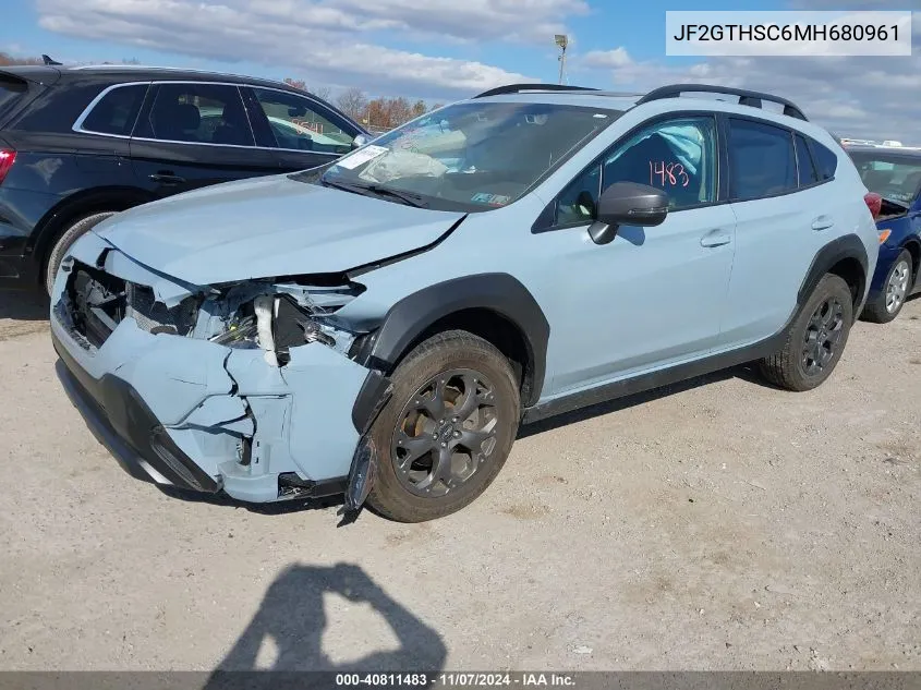 2021 Subaru Crosstrek Sport VIN: JF2GTHSC6MH680961 Lot: 40811483