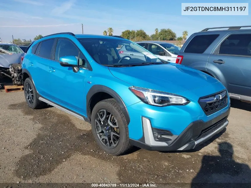 2021 Subaru Crosstrek Hybrid VIN: JF2GTDNC8MH311197 Lot: 40843789