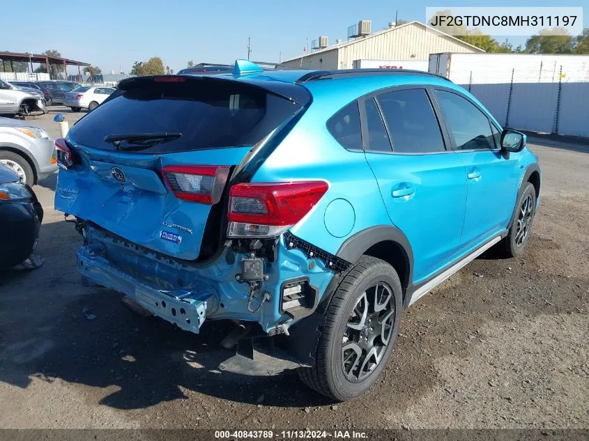 2021 Subaru Crosstrek Hybrid VIN: JF2GTDNC8MH311197 Lot: 40843789