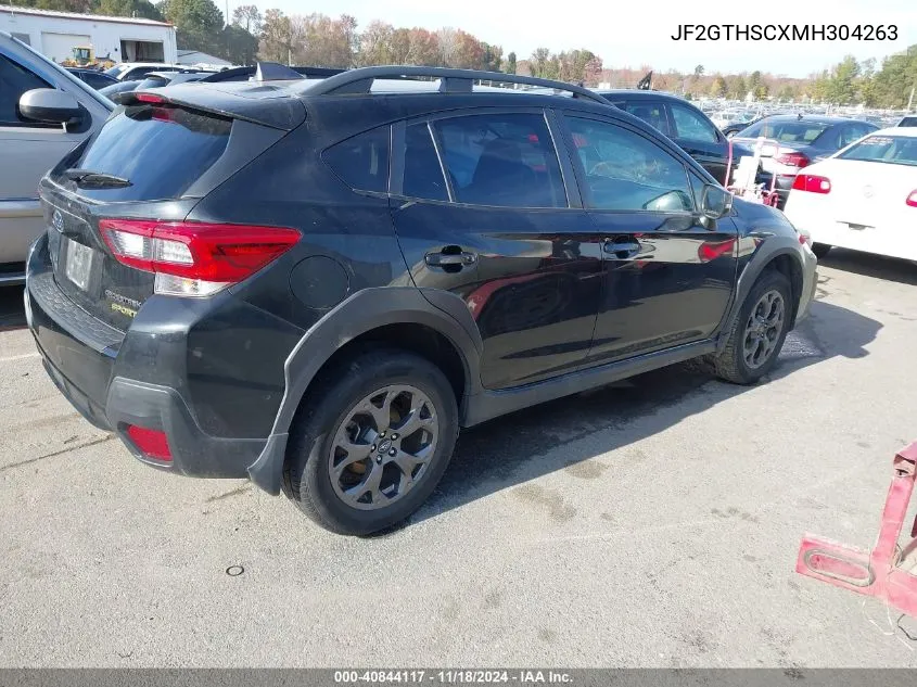 2021 Subaru Crosstrek Sport VIN: JF2GTHSCXMH304263 Lot: 40844117