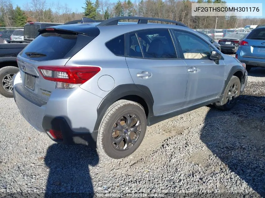 2021 Subaru Crosstrek Sport VIN: JF2GTHSC0MH301176 Lot: 40898502