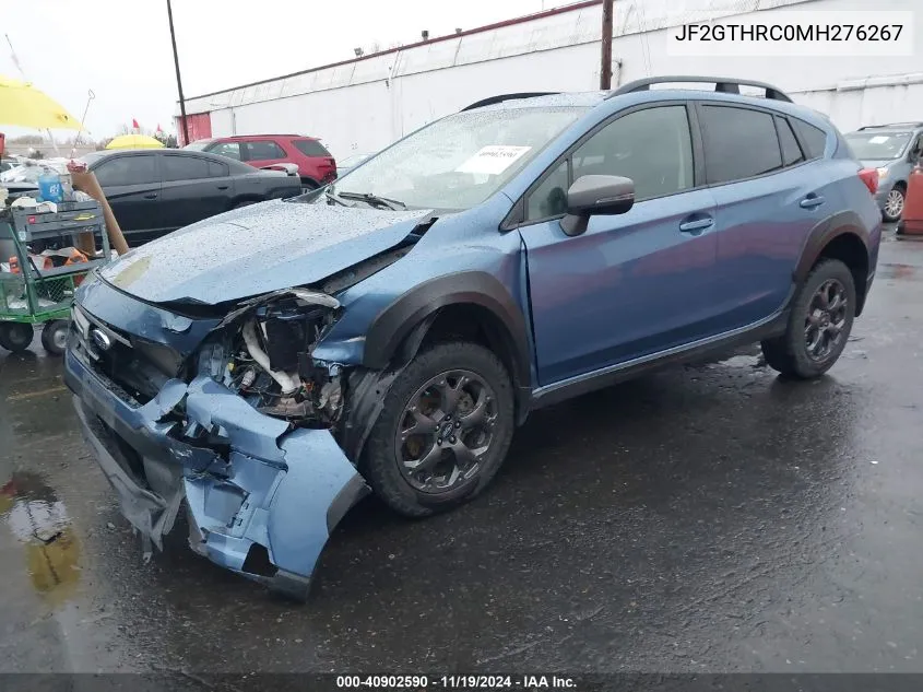 2021 Subaru Crosstrek Sport VIN: JF2GTHRC0MH276267 Lot: 40902590