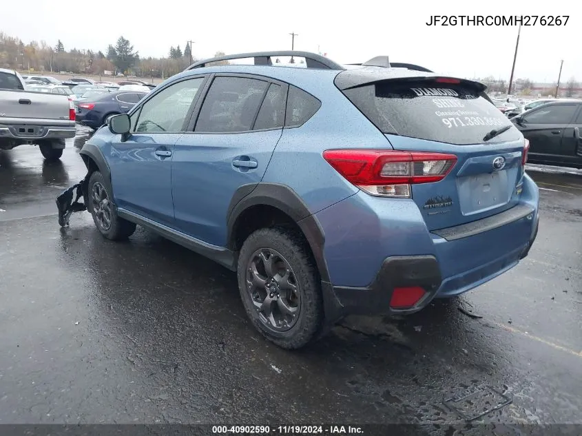 2021 Subaru Crosstrek Sport VIN: JF2GTHRC0MH276267 Lot: 40902590