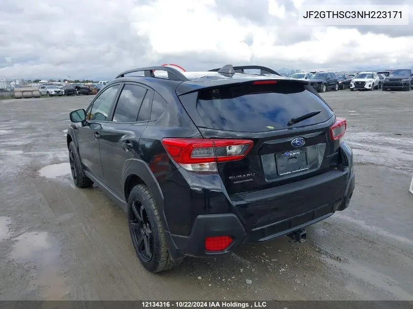 2022 Subaru Crosstrek VIN: JF2GTHSC3NH223171 Lot: 12134316