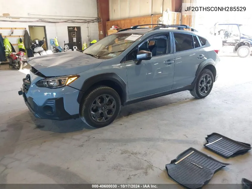 2022 Subaru Crosstrek Sport VIN: JF2GTHSC0NH285529 Lot: 40600030