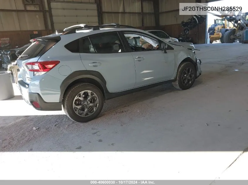 2022 Subaru Crosstrek Sport VIN: JF2GTHSC0NH285529 Lot: 40600030