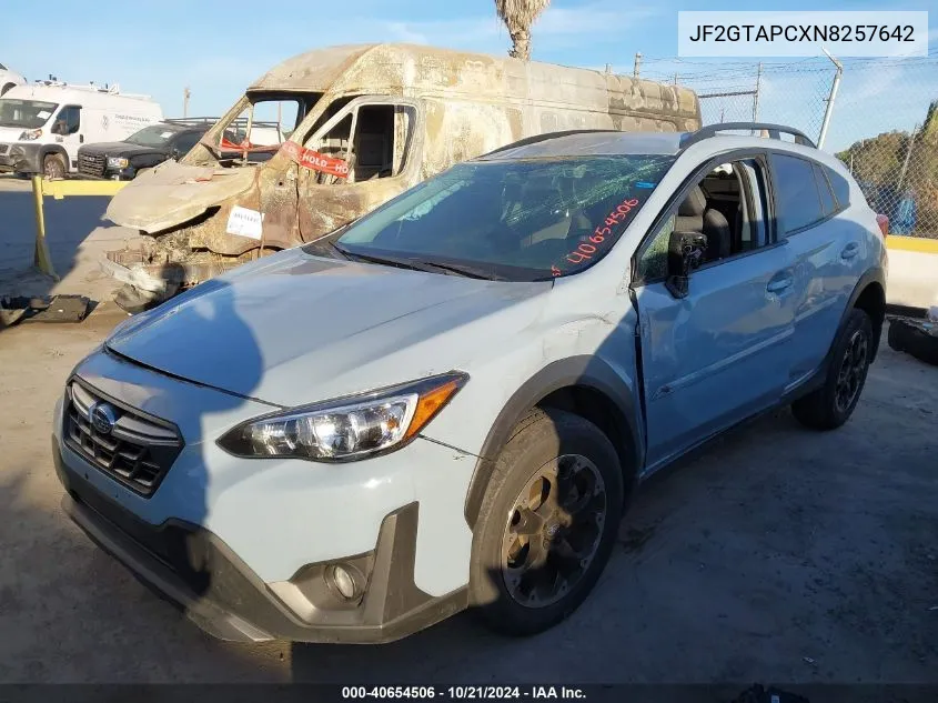 2022 Subaru Crosstrek Premium VIN: JF2GTAPCXN8257642 Lot: 40654506