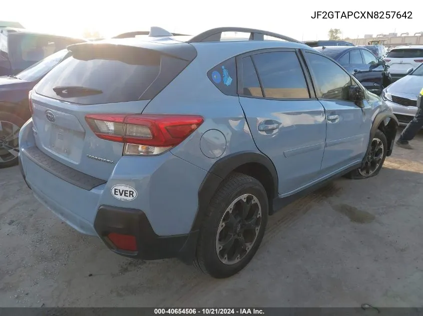 2022 Subaru Crosstrek Premium VIN: JF2GTAPCXN8257642 Lot: 40654506