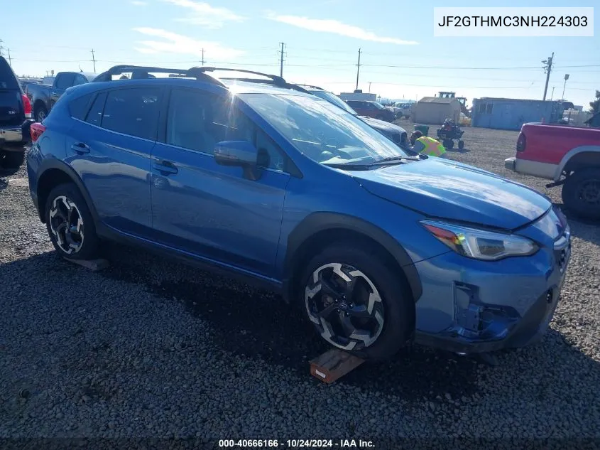 2022 Subaru Crosstrek Limited VIN: JF2GTHMC3NH224303 Lot: 40666166