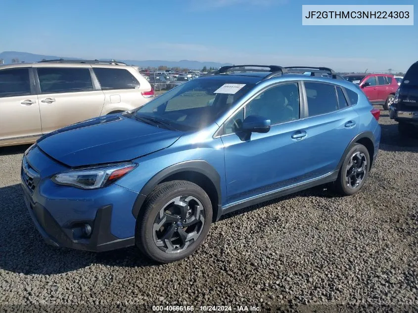 JF2GTHMC3NH224303 2022 Subaru Crosstrek Limited