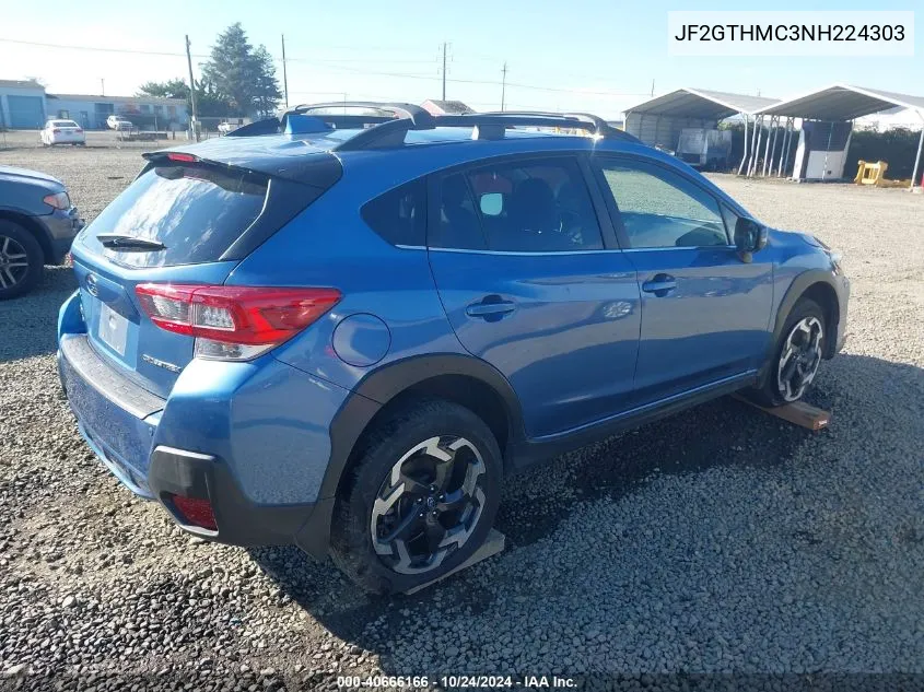 2022 Subaru Crosstrek Limited VIN: JF2GTHMC3NH224303 Lot: 40666166