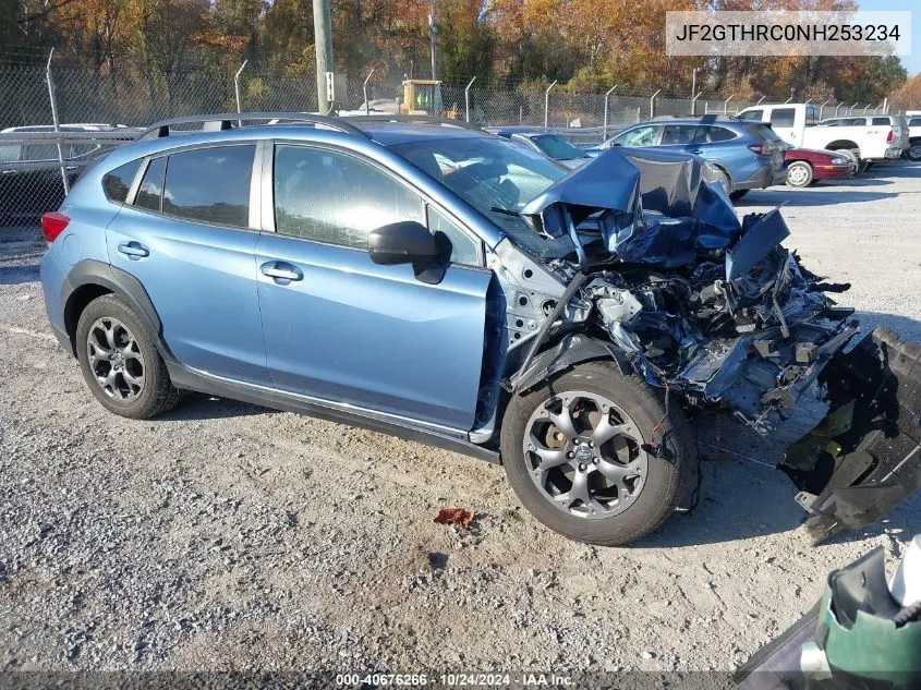 2022 Subaru Crosstrek Sport VIN: JF2GTHRC0NH253234 Lot: 40676266