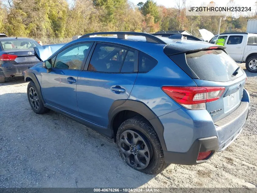 JF2GTHRC0NH253234 2022 Subaru Crosstrek Sport