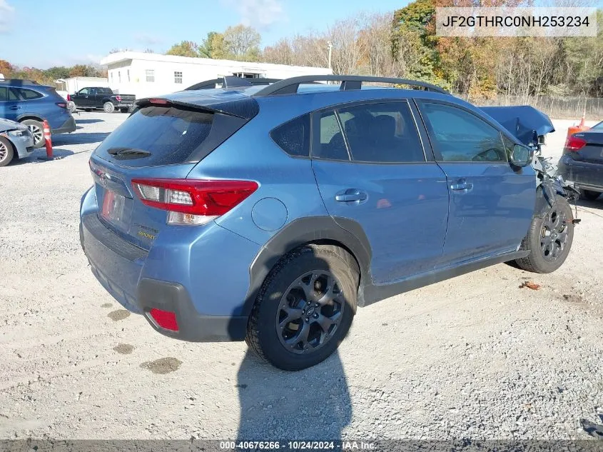 2022 Subaru Crosstrek Sport VIN: JF2GTHRC0NH253234 Lot: 40676266