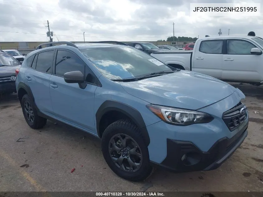 2022 Subaru Crosstrek Sport VIN: JF2GTHSC2NH251995 Lot: 40710328