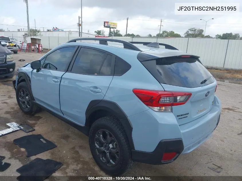 2022 Subaru Crosstrek Sport VIN: JF2GTHSC2NH251995 Lot: 40710328