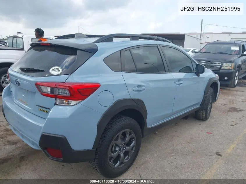 2022 Subaru Crosstrek Sport VIN: JF2GTHSC2NH251995 Lot: 40710328