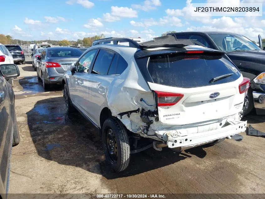 2022 Subaru Crosstrek Limited VIN: JF2GTHMC2N8203894 Lot: 40722717