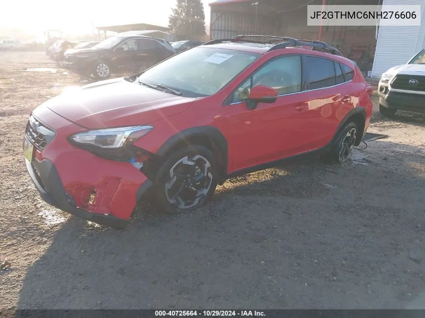 2022 Subaru Crosstrek Limited VIN: JF2GTHMC6NH276606 Lot: 40725664