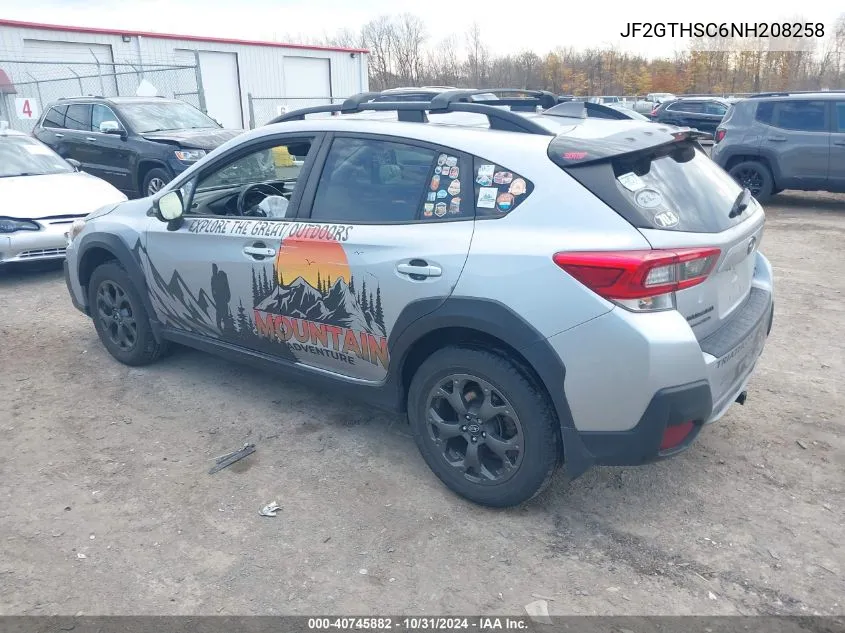 2022 Subaru Crosstrek Sport VIN: JF2GTHSC6NH208258 Lot: 40745882