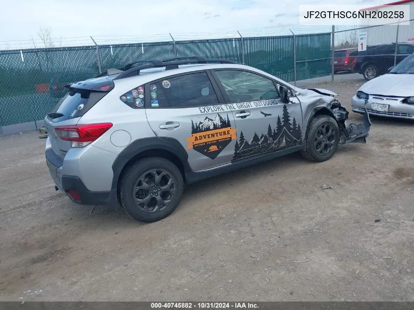 2022 Subaru Crosstrek Sport VIN: JF2GTHSC6NH208258 Lot: 40745882