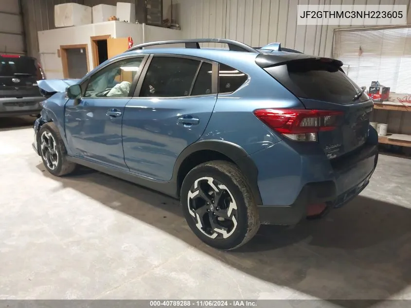 2022 Subaru Crosstrek Limited VIN: JF2GTHMC3NH223605 Lot: 40789288