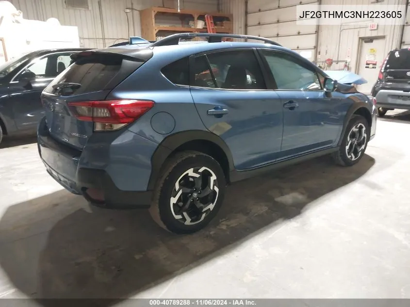 2022 Subaru Crosstrek Limited VIN: JF2GTHMC3NH223605 Lot: 40789288