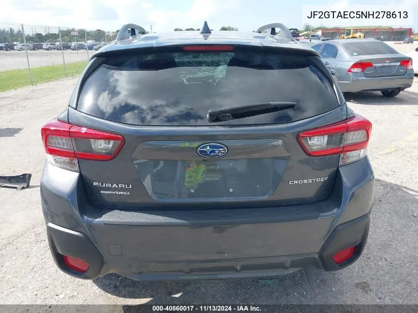 2022 Subaru Crosstrek Premium VIN: JF2GTAEC5NH278613 Lot: 40860017