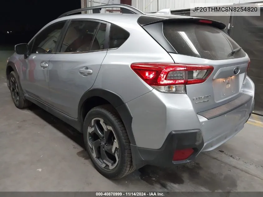 2022 Subaru Crosstrek Limited VIN: JF2GTHMC8N8254820 Lot: 40870999