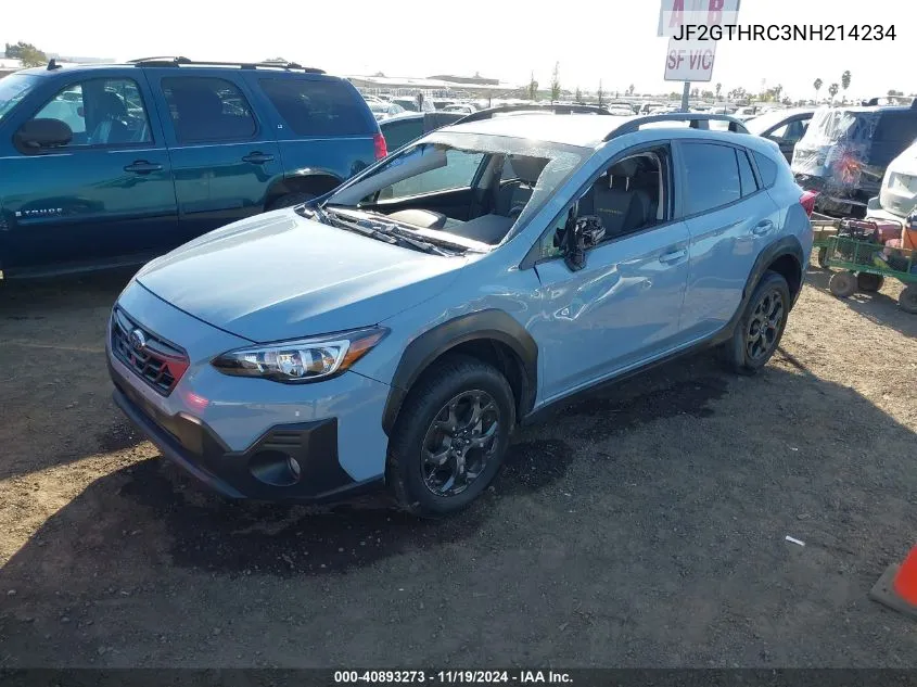 2022 Subaru Crosstrek Sport VIN: JF2GTHRC3NH214234 Lot: 40893273