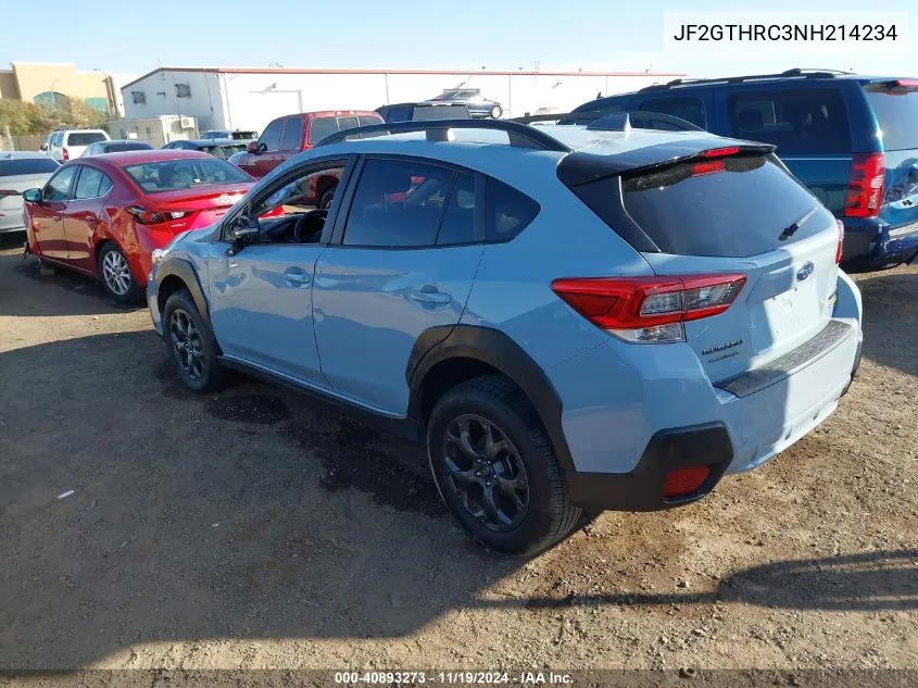 2022 Subaru Crosstrek Sport VIN: JF2GTHRC3NH214234 Lot: 40893273