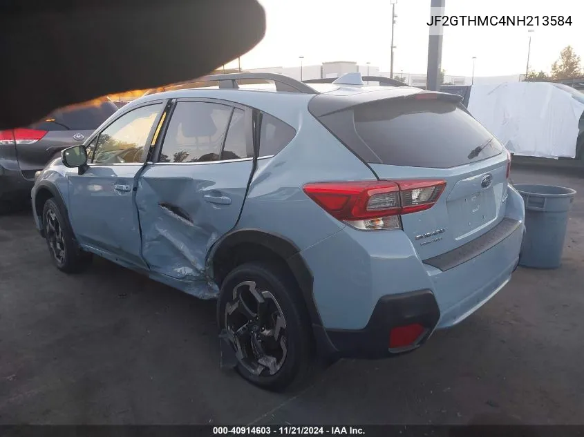 2022 Subaru Crosstrek Limited VIN: JF2GTHMC4NH213584 Lot: 40914603