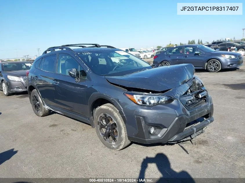 2023 Subaru Crosstrek Premium VIN: JF2GTAPC1P8317407 Lot: 40510924