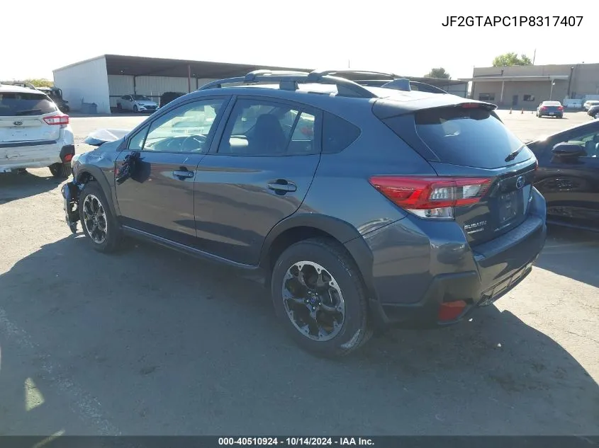 2023 Subaru Crosstrek Premium VIN: JF2GTAPC1P8317407 Lot: 40510924