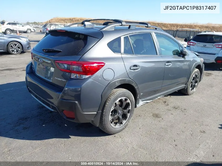 2023 Subaru Crosstrek Premium VIN: JF2GTAPC1P8317407 Lot: 40510924