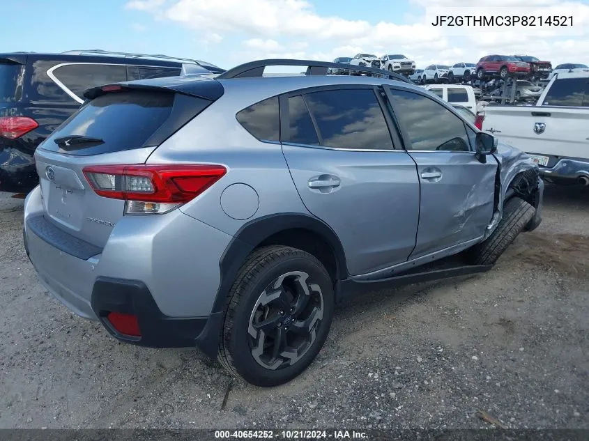 2023 Subaru Crosstrek Limited VIN: JF2GTHMC3P8214521 Lot: 40654252